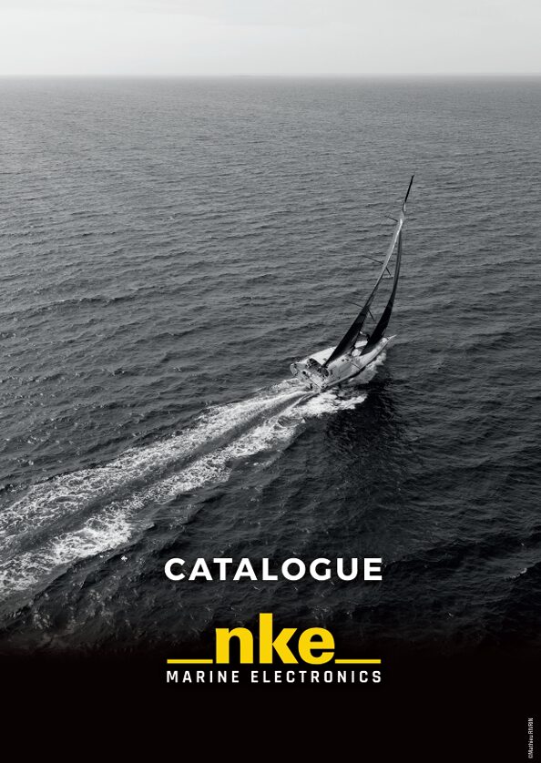 Catalogue-nke-marine-2025-couverture Couverture du catalogue des produits nke Marine Electronics 2025